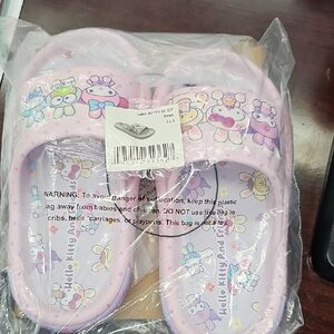 Hello Kitty Kids Slippers - Light Pink and Purple